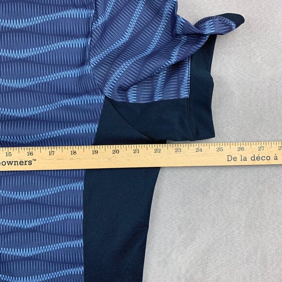 Galvin Green Mens Shirt Large Blue Striped Polo Merlin Breathable Golf Stretch - Picture 5 of 10